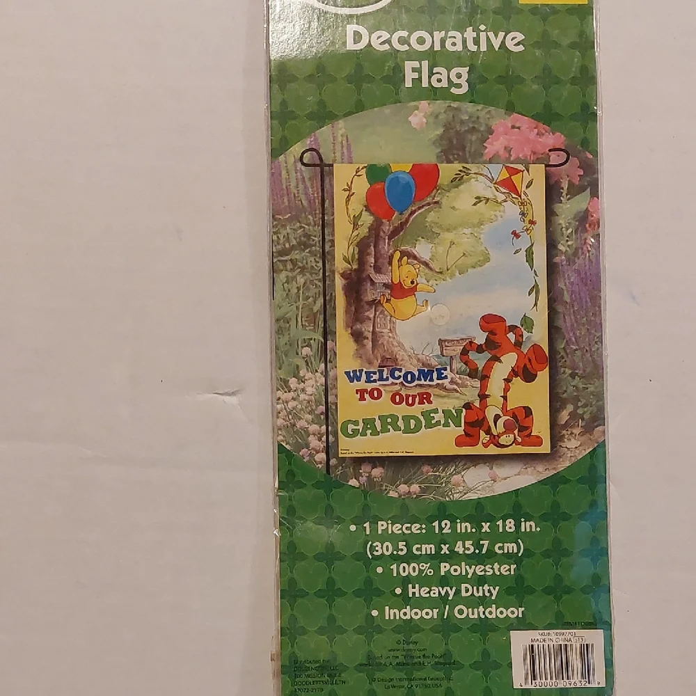 Disney Decorative Flag with Red and Blue Accents